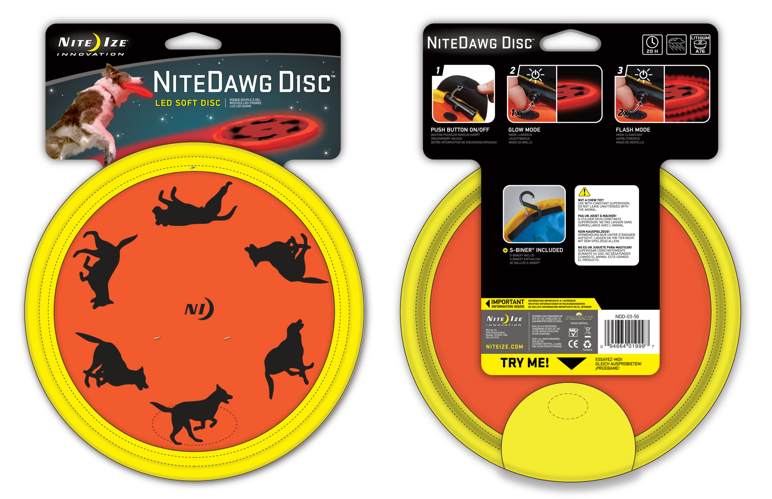 Optamit Hundespielzeug Frisbee Nite Ize Frisbee