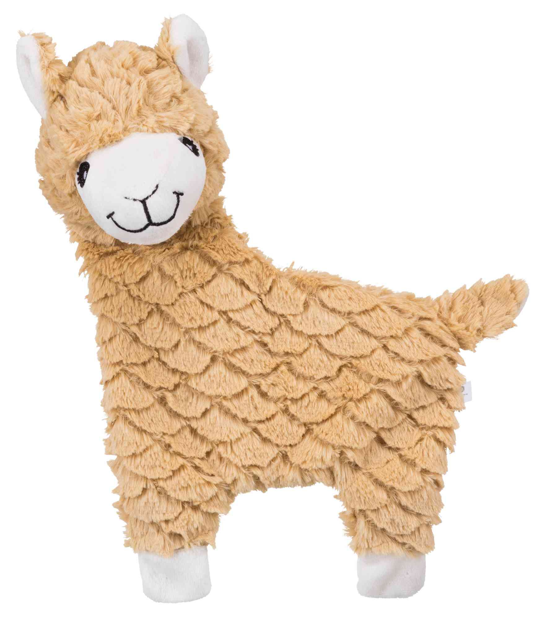 Knisterndes Hundespielzeug Stoff 35884 – 40 cm großes, kuscheliges Trixie Plüsch-Lama mit integrierter Knisterfolie in den Schlenkerbeinen