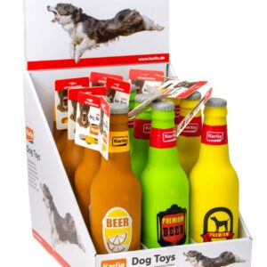 karlie hundespielzeug bierflasche 521933 – Karlie Bierflasche Latex und Hundespielzeug mit Quietscher