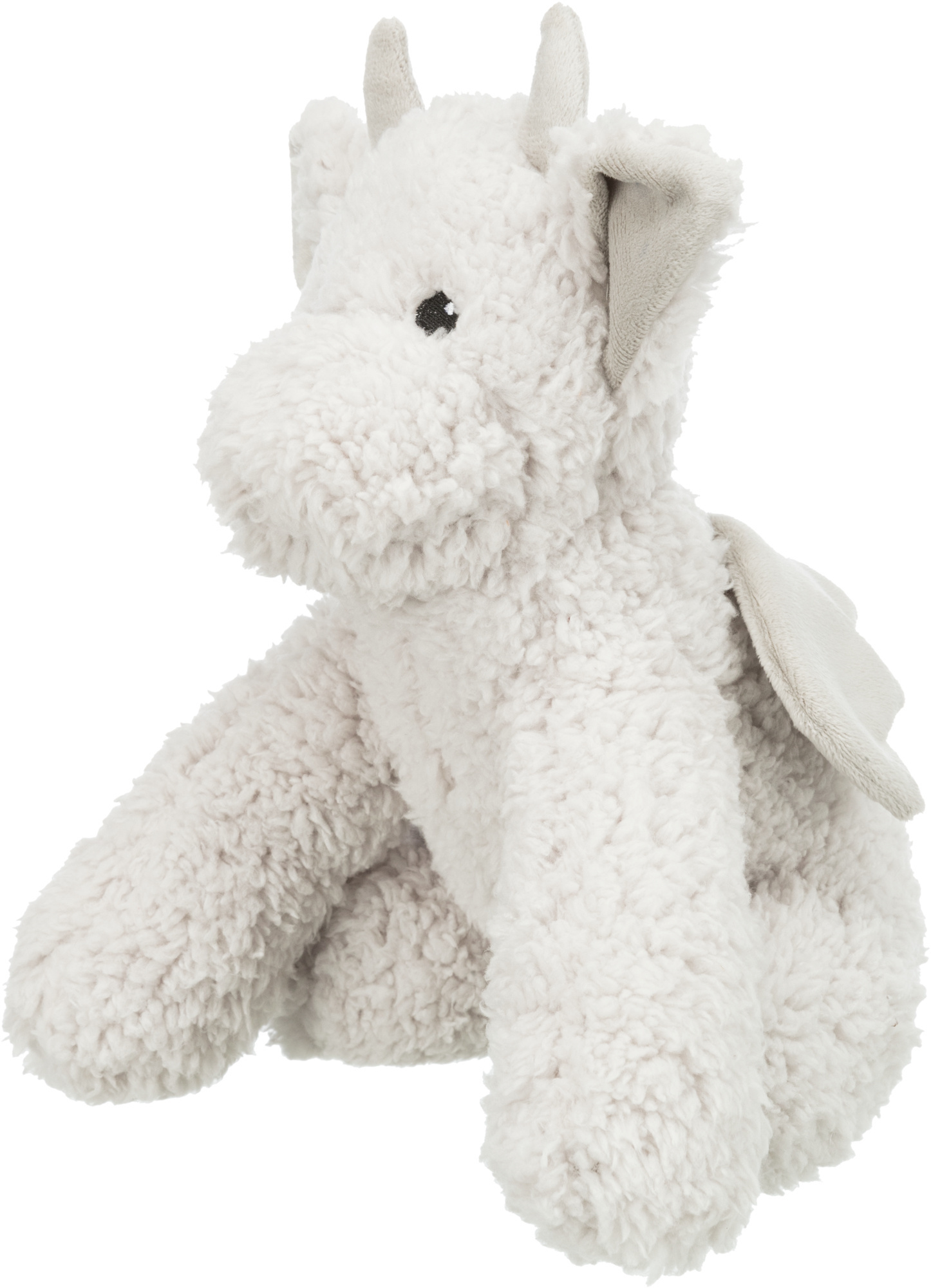 Hundespielzeug mit Quietscher 34879 – Handlicher 28 cm Be Eco Kuscheldrache Elwin aus umweltschonenden Recycling-Fasern mit integriertem Squeaker