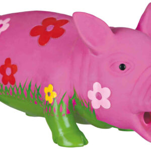 trixie hundespielzeug schwein 35185 – Trixie Blumenschwein Latex und Grunzendes Schwein Hund