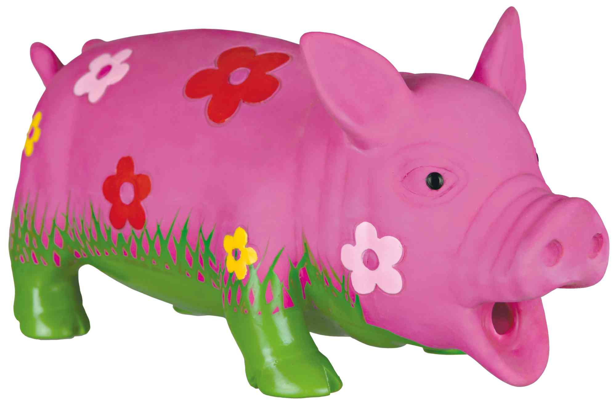 trixie hundespielzeug schwein 35185 – Trixie Blumenschwein Latex und Grunzendes Schwein Hund