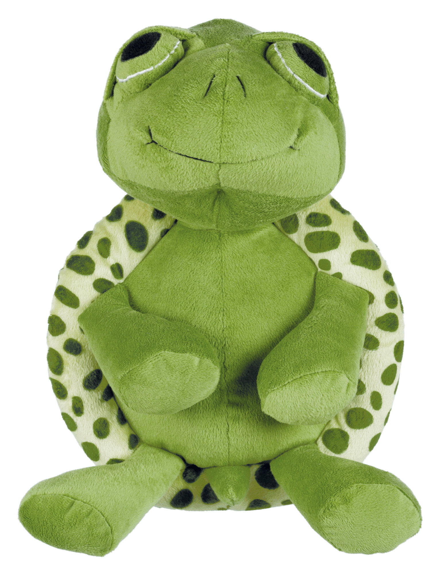 Hundespielzeug mit Tierstimme 35854 – Stattliche 40 cm große Trixie Plüsch-Schildkröte mit naturgetreuem Soundmodul für mittlere und große Hunde