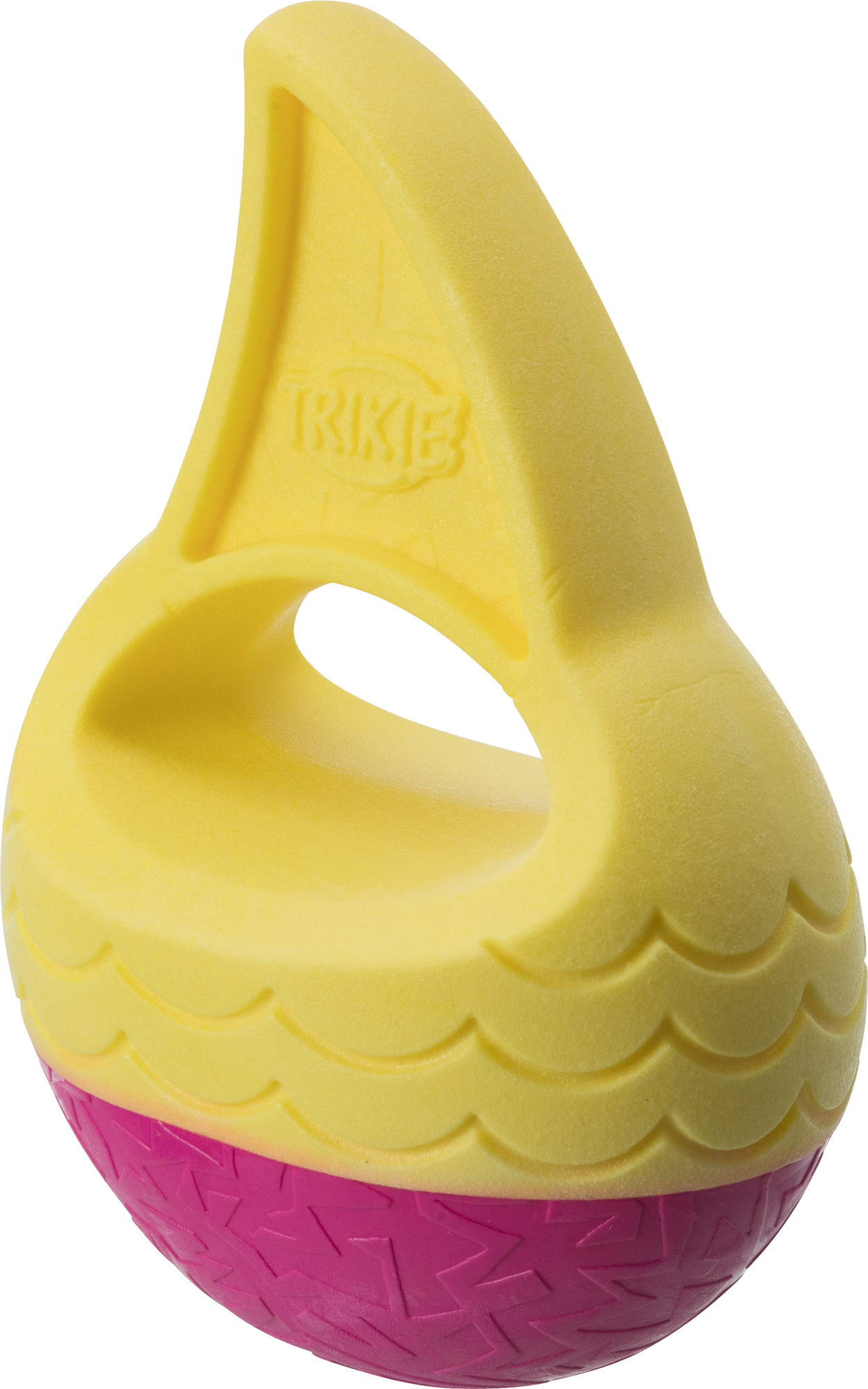 Geräuschloses Kauspielzeug Gummi 33451 – 18 cm Hai-Flosse aus zahnschonendem Thermo-Plastic-Rubber