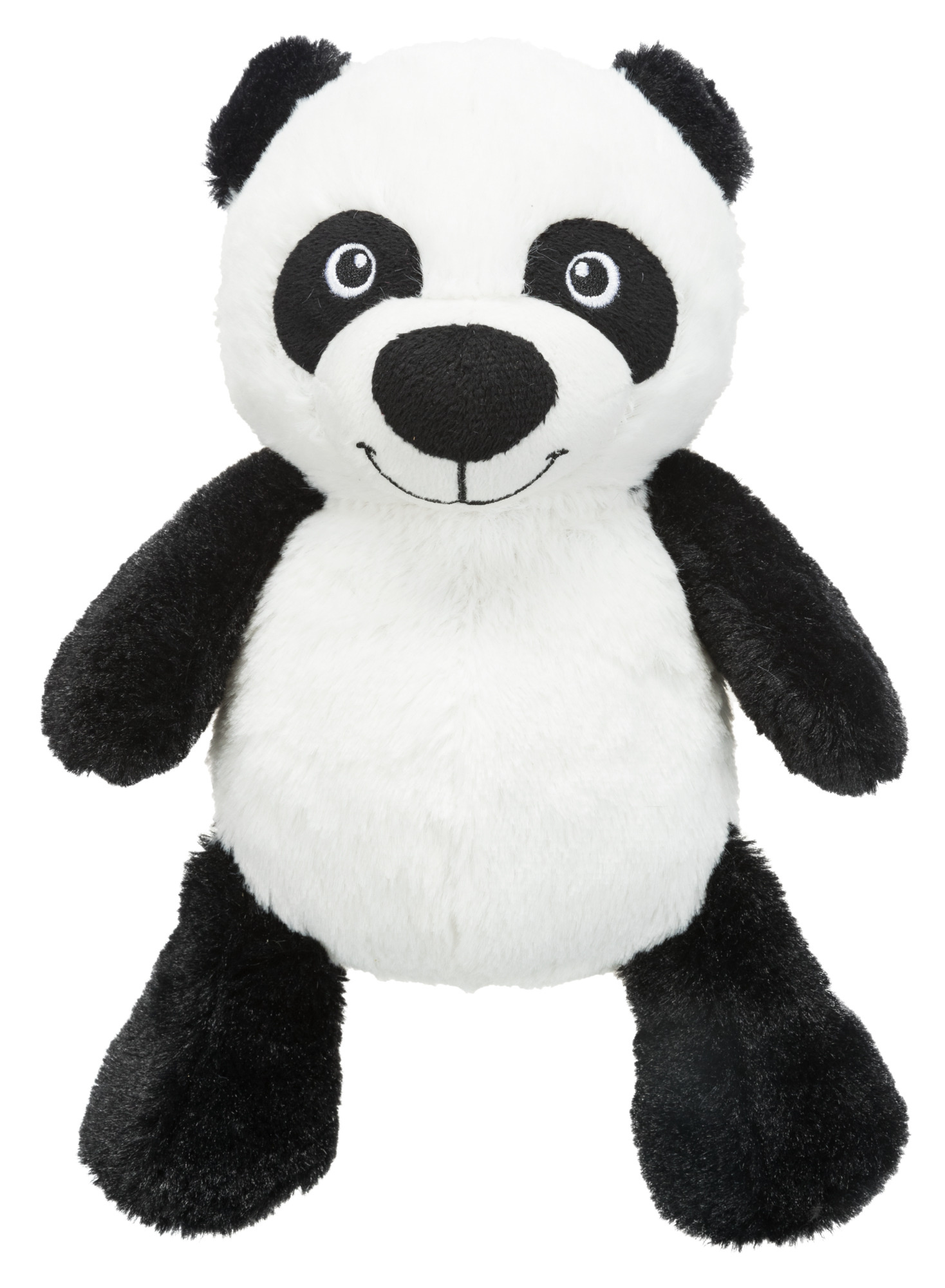 Weiches Hundespielzeug Stoff 35674 – Kompaktes 26 cm großes Trixie Plüsch-Erdmännchen/Panda mit integrierter Stimme für kleine Hunde