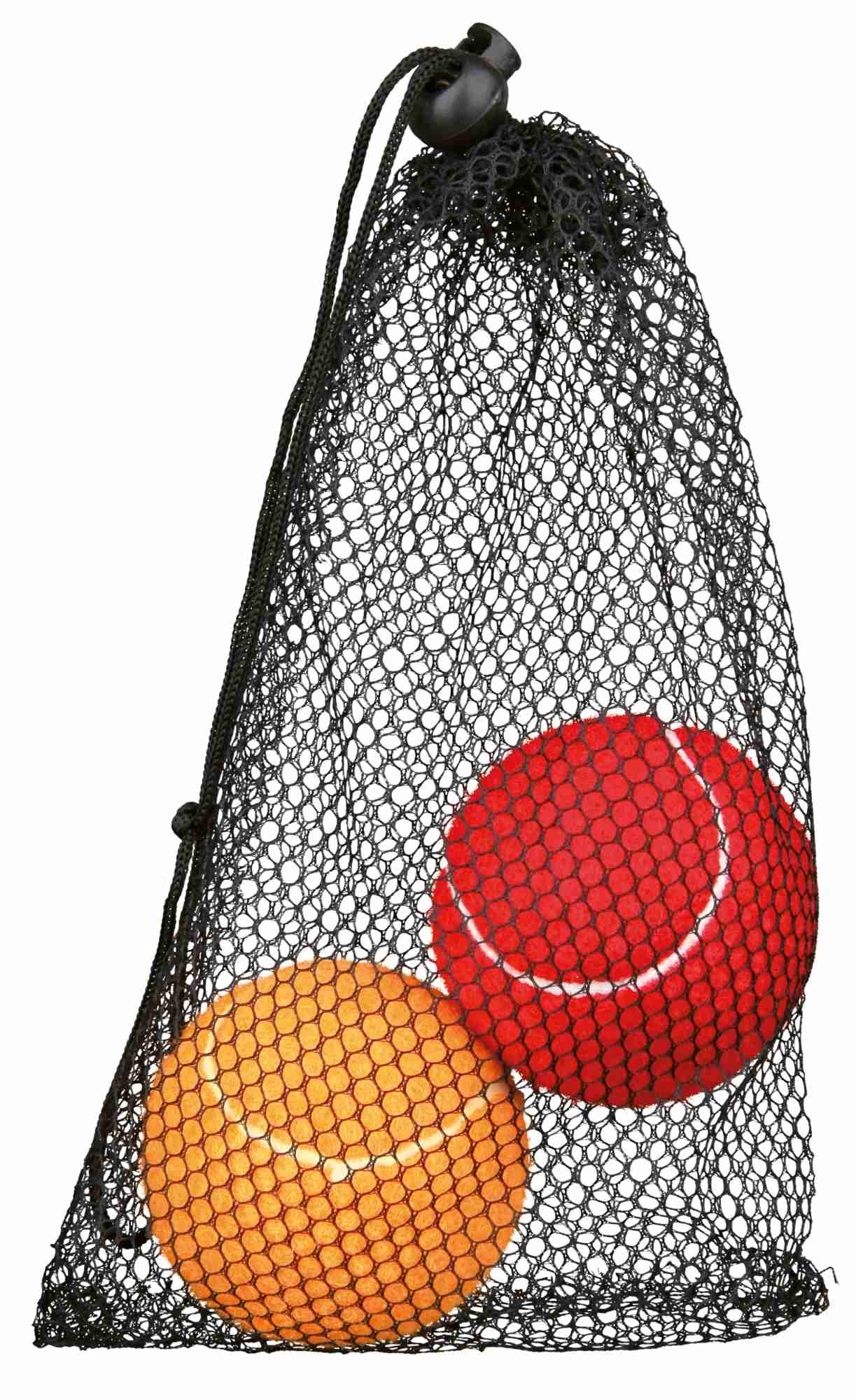 Zahnschonende Tennisbälle klein 34800 – Glasfaserfreier Filzüberzug schützt den Zahnschmelz beim intensiven Kauen