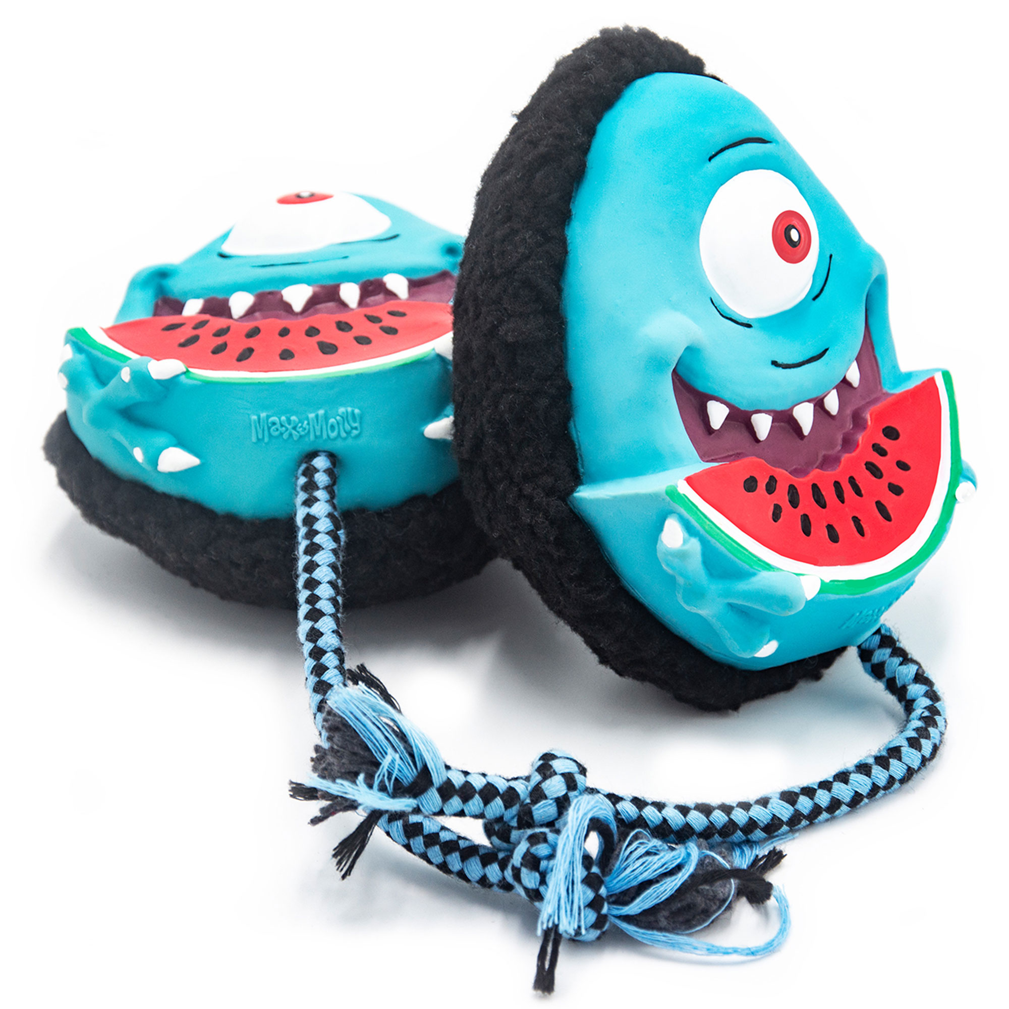 Max Molly Snuggles 708111 – Weiches Hundespielzeug Plüsch mit bunt bedruckter Vorderseite im Bubba King Design