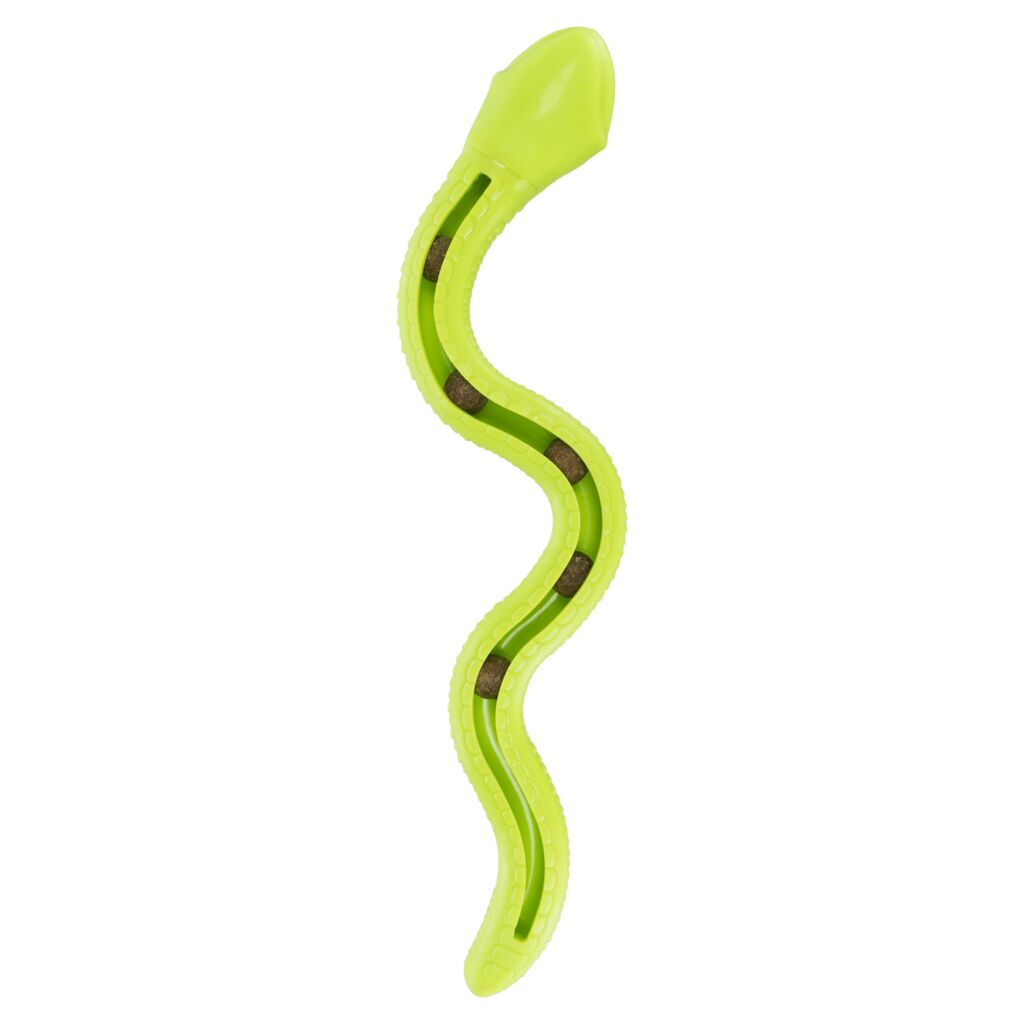 Trixie Snack Snake 34949 – Geräuschloses Futterspielzeug ideal geeignet zum Bestreichen mit schmackhafter Fleischcreme