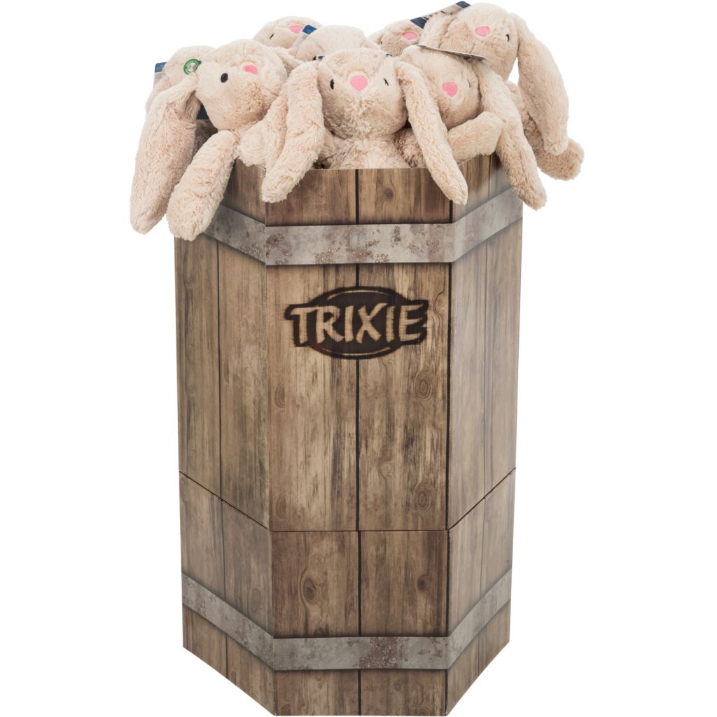 Knisterndes Hundespielzeug Stoff 35886 – 38 cm großer, kuscheliger Trixie Plüsch-Hase mit integrierter Knisterfolie