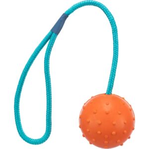 trixie hundespielzeug ball 3305 – Trixie Ball Naturgummi und Robuster Hundeball Vollgummi am Seil