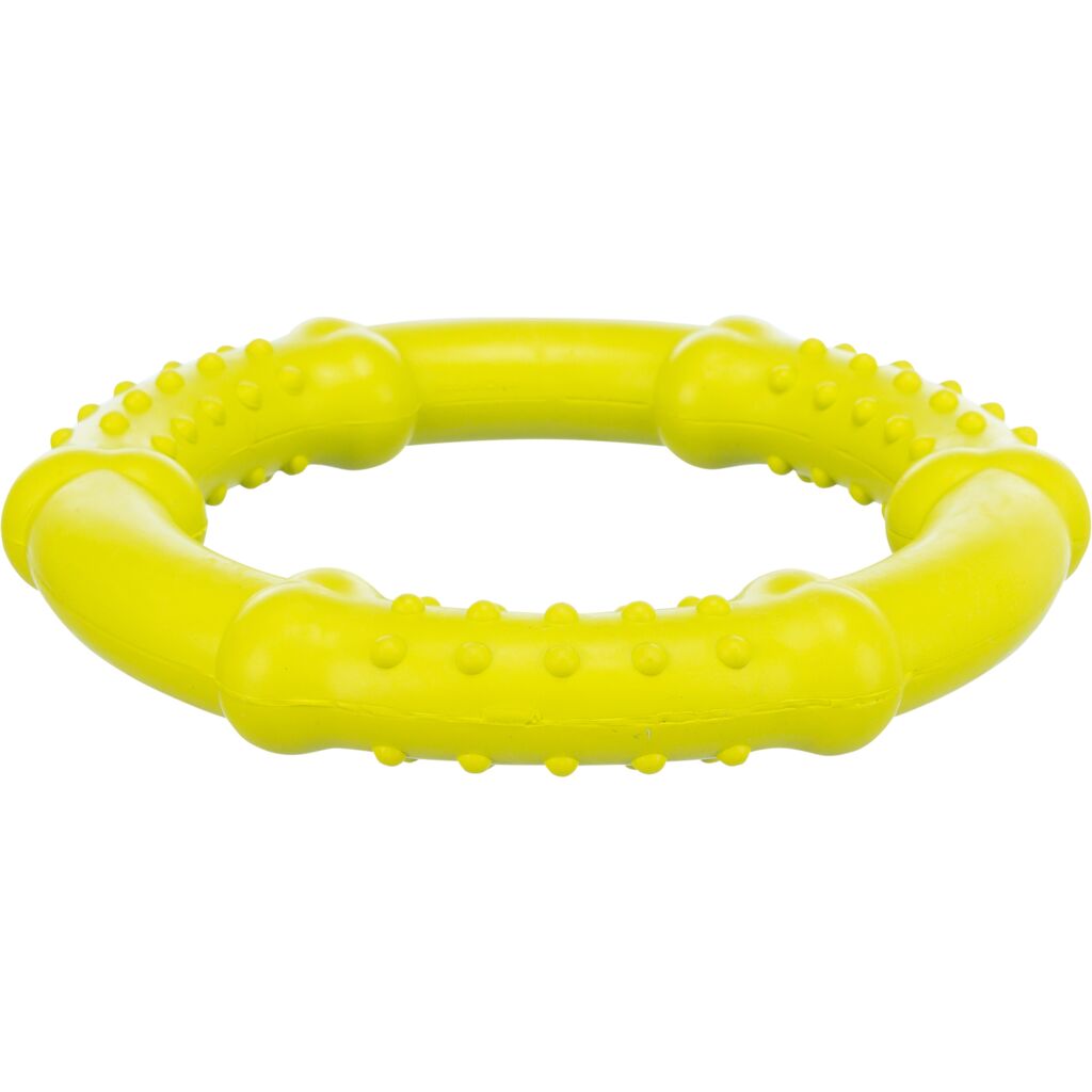 Trixie Ring Naturgummi 3330 – Geräuschloses Kauspielzeug Gummi für Apportierspiele im Wasser