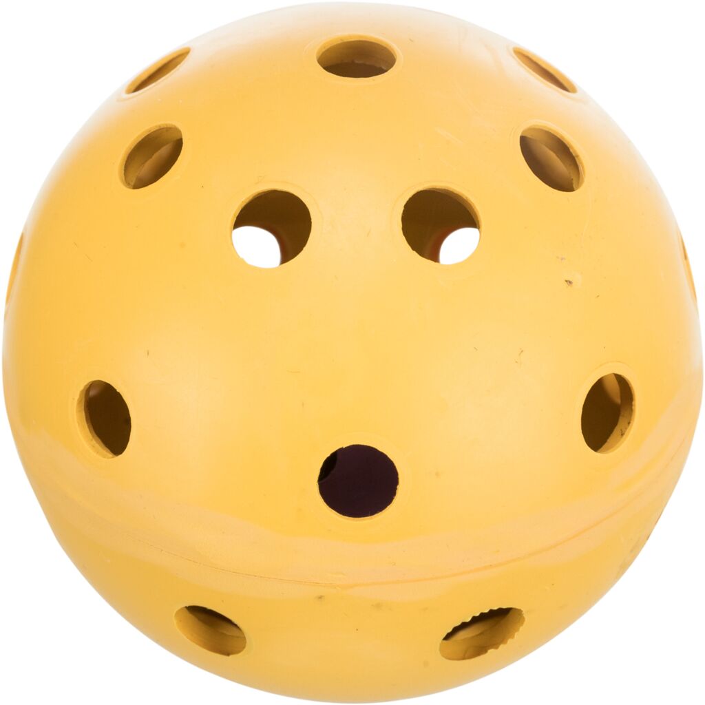 Trixie Lochball Schelle 3332 – Akustischer Hundeball Gummi aus zahnschonendem Naturgummi