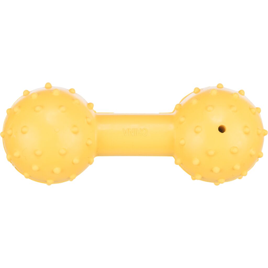 Trixie Hantel Schelle 3335 – Akustische Hundehantel Gummi aus zahnschonendem Naturgummi