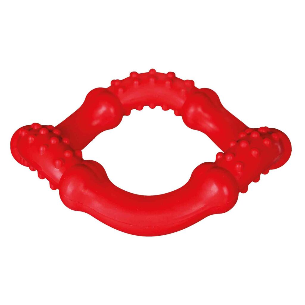 Trixie 3360 – Schwimmfähiger Gummiring Hund aus robustem Vollgummi für Apportierspiele im See
