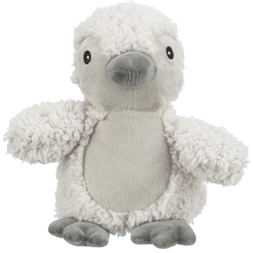 Geräuschloses Welpenspielzeug klein 34820 – Kuschelweicher 24 cm Be Eco Plüsch-Pinguin aus umweltschonenden Recycling-Fasern komplett ohne Quietscher