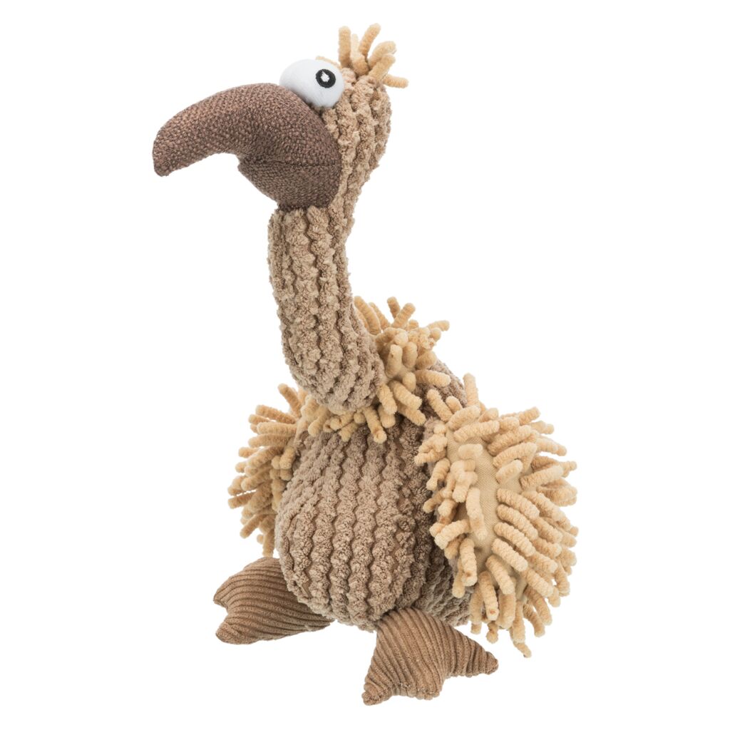 Witziges Hundespielzeug Stoff 35912 – 28 cm große Trixie Plüsch-Figur Geier Gustav mit drolligen Schlenkerbeinen