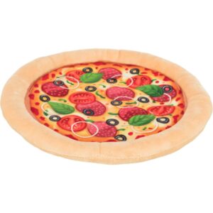 trixie hundespielzeug pizza 35952 – Trixie Pizza Plüsch und Geräuschloses Kauspielzeug groß