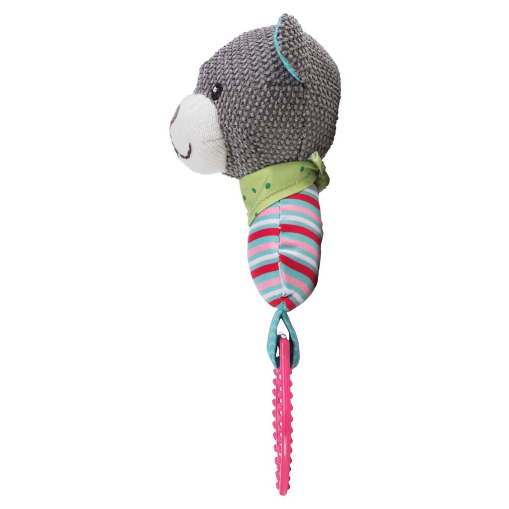 Ein Welpen Plüschbär und Trixie Junior Bär Welpenspielzeug mit Ring