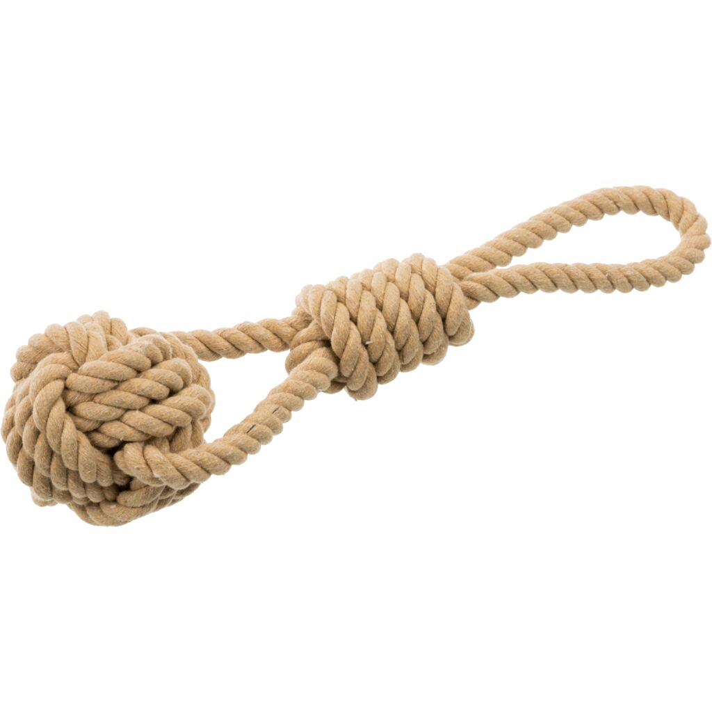 Trixie Be Nordic 32633 – Hundespielzeug mit Tau und schwerem Knotenball für weite Würfe