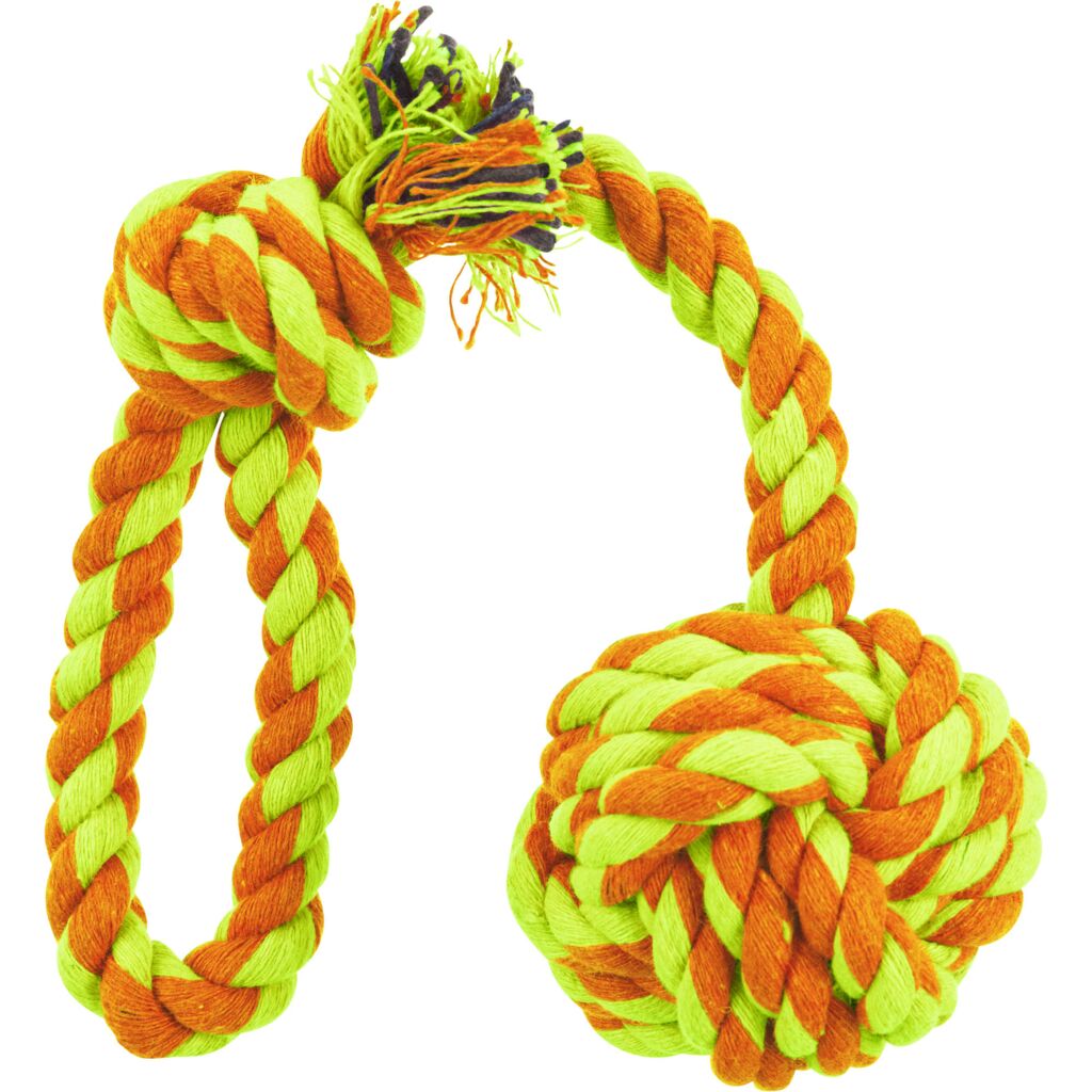 Trixie Hundespielzeug Tau mit Knoten-Ball & geräuschlos ø 5,5 / 30 cm (Art.-Nr. 3268)