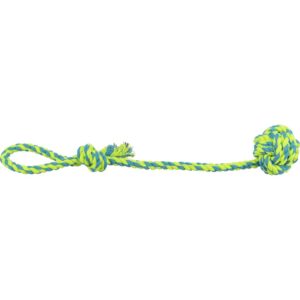 Trixie Spieltau Ball 3269 – Kauseil zur Zahnpflege aus Baumwolle und Polyestertrixie hundespielzeug tau 3269 – Trixie Spieltau Ball und Großes Kauseil Hund
