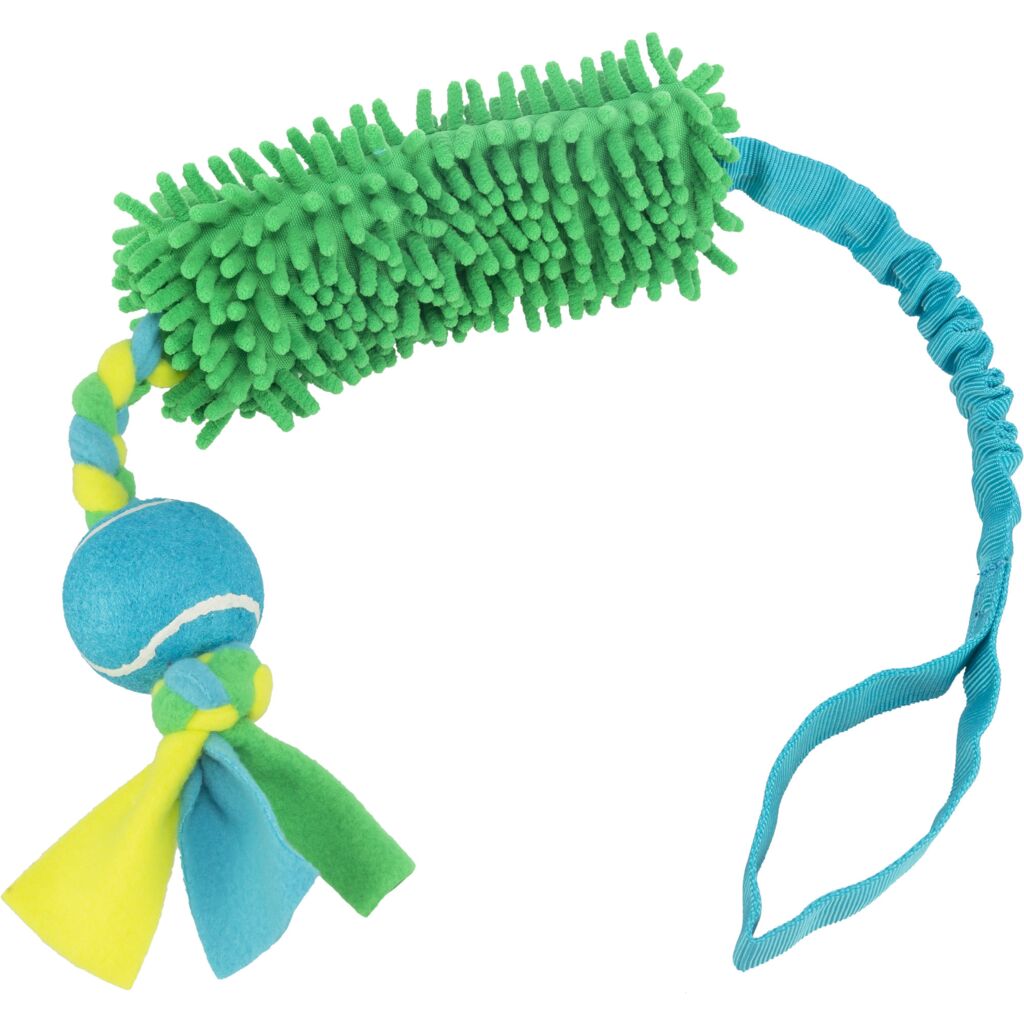 Hundespielzeug zum Weitwerfen 34705 – 85 cm elastisches Bungee-Seil mit gelenkschonendem Ruckdämpfer und integriertem Spielball