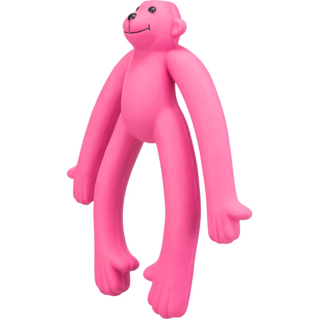 Trixie Affe Latex 35511 – Flexibles Beschäftigungsspielzeug mit langen Schlenkerbeinen und integriertem Squeaker