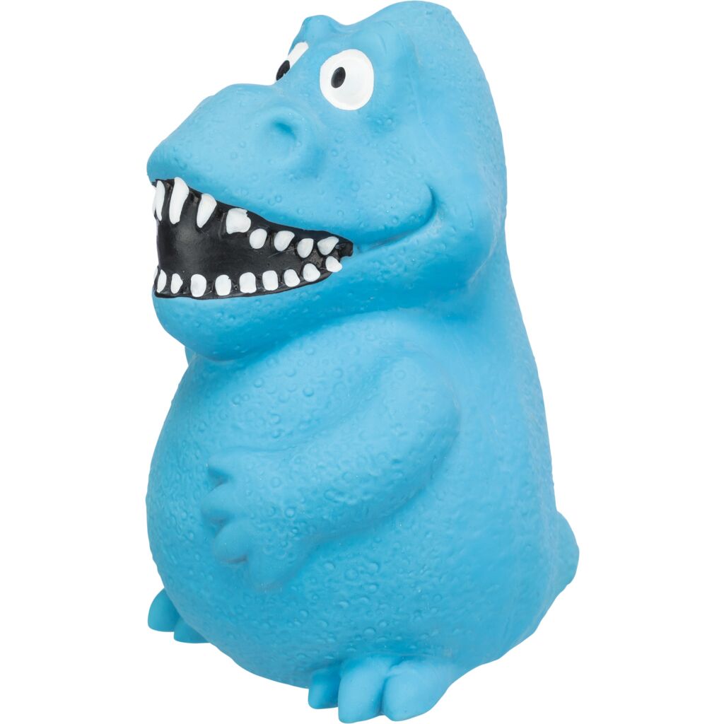 Weiches Welpenspielzeug klein 35516 – Handlicher 14 cm großer Trixie Latex-Dinosaurier mit weicher Polyestervlies-Füllung und Quietscher