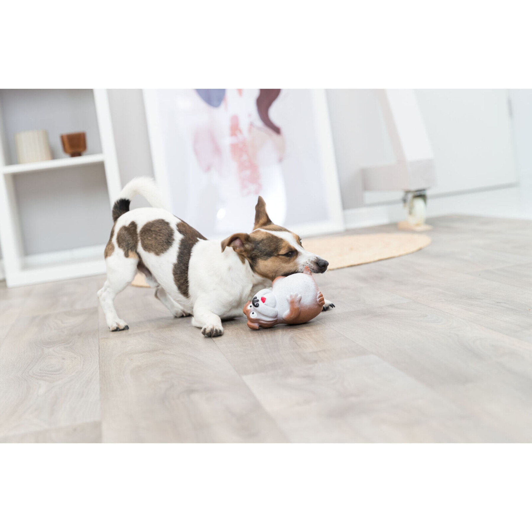 Weiches Welpenspielzeug klein 35517 – Handlicher 14 cm großer Trixie Latex-Hund mit formstabiler Polyestervlies-Füllung
