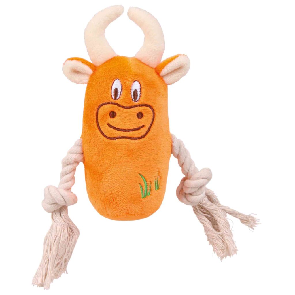 Trixie Hundespielzeug 3618 – Handliches 13 cm Knabberspielzeug mit Squeaker für Welpen