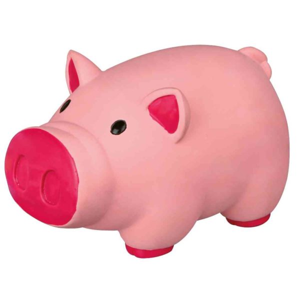 Trixie 35173 Schwein – Witziges Hundespielzeug Gummi Struktur aus weichem Naturlatex zur Zahnpflege