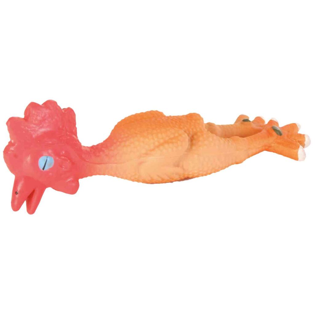 Trixie Hundespielzeug Huhn 35091 – Witziges Kauspielzeug aus Latex für kleine Hunde und Welpen