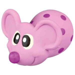 Trixie Hundespielzeug Maus 35170 – Witziges Latex-Spieltier mit Quietscher für kleine Hunde