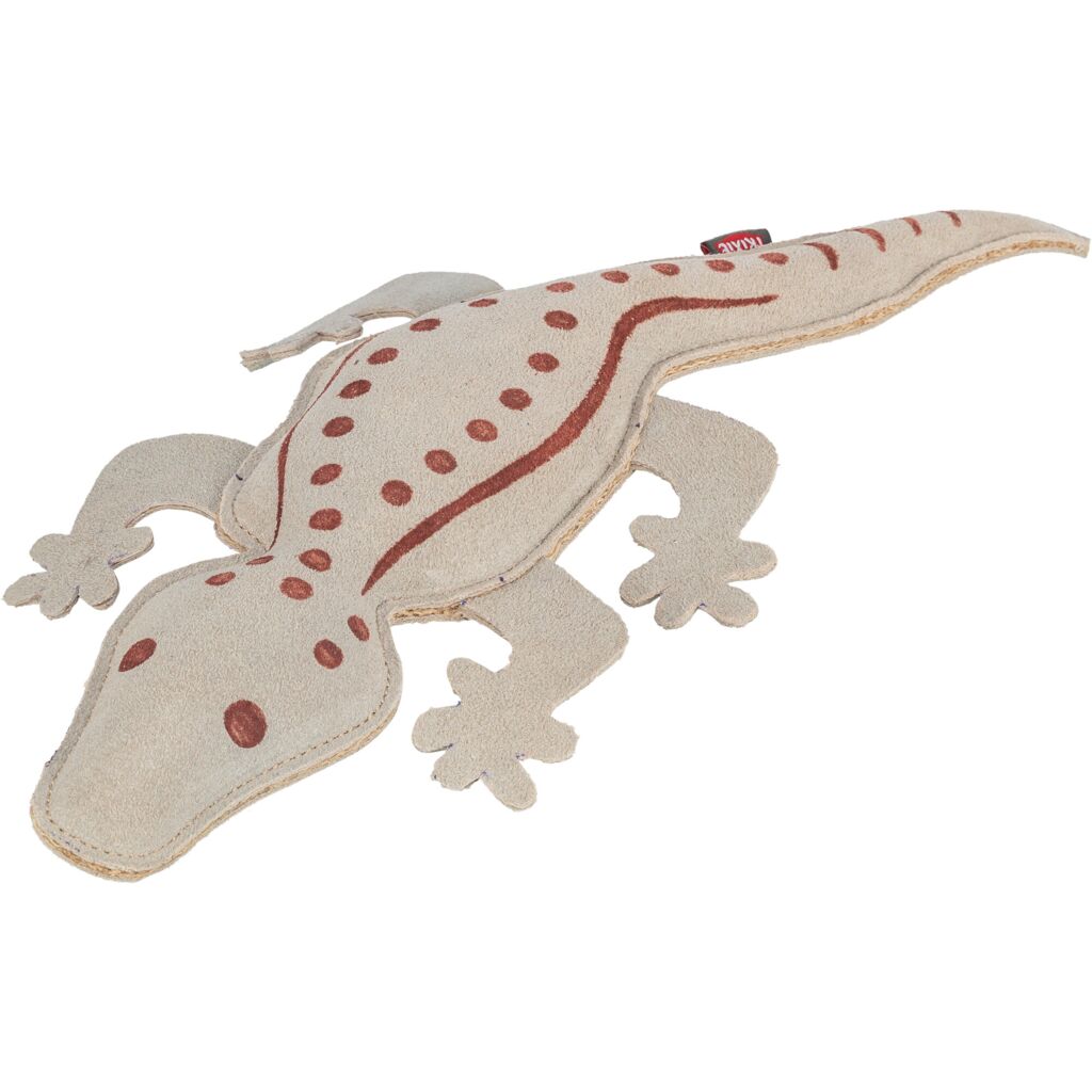 Trixie Hundespielzeug Salamander 35992 – Robustes und geräuschloses Kauspielzeug aus Leder