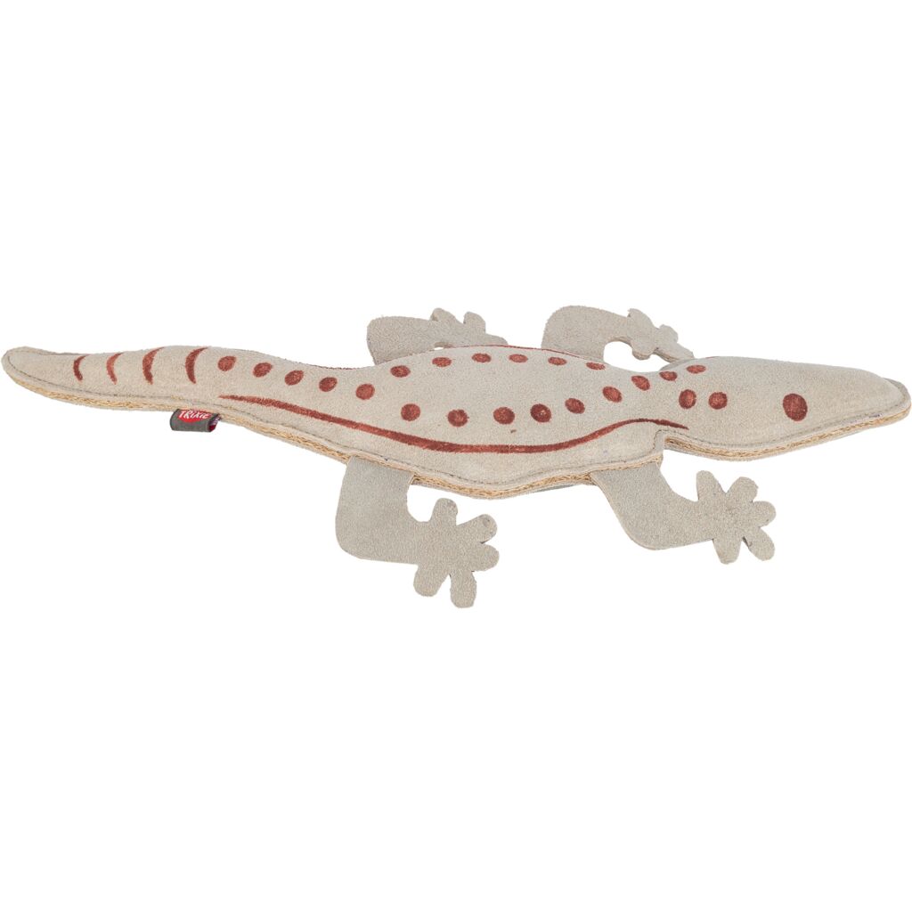 Trixie Leder Salamander 35992 – Natürliches Hundespielzeug aus echtem Leder für intensive Kaustunden