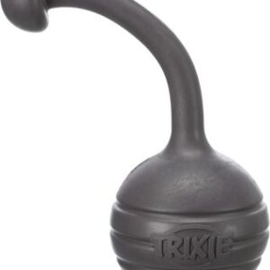 Trixie Hundespielzeug Ball mit Band 34870 – Schwimmfähiges Wurfspielzeug aus recyceltem TPE